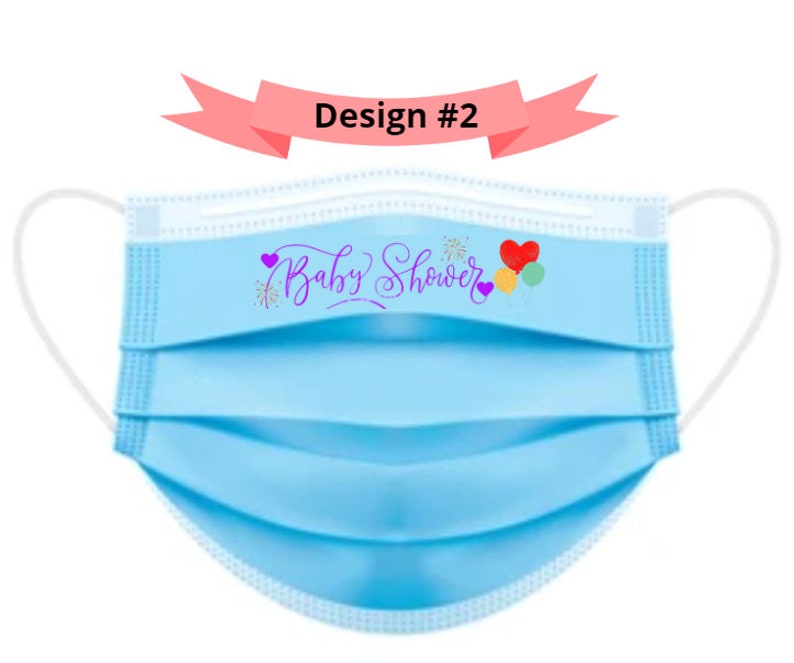 Personalized Baby Shower Masks for Guests Custom Disposable Masks Party