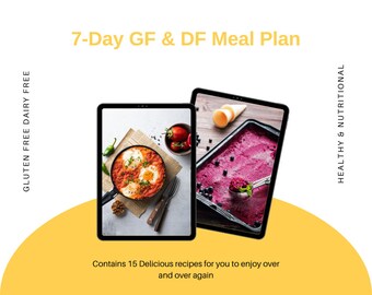 7-Day Gluten Free & Dairy Free Meal Plan | Lactose Intolerance | Gluten Intolerance | Simple Meal Plan | Recipes | Shopping List