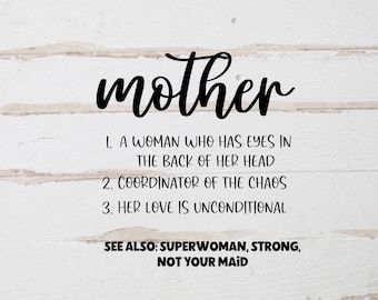 Mother Defined SVG PNG Digital Design