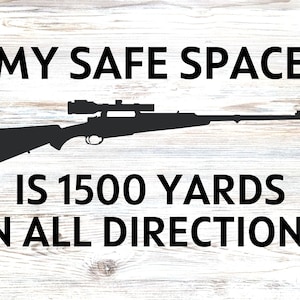 Mi espacio seguro está a 1500 yardas en todas las direcciones - Descarga digital SVG/PNG