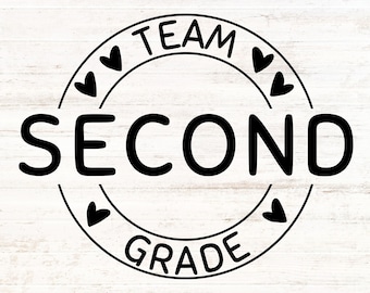 Team andra klass - Tillbaka till skolan - Digital SVG/PNG-nedladdning
