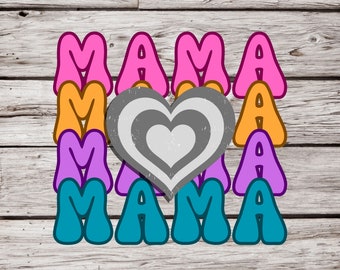 Diseño digital PNG de mamá retro: sublimación