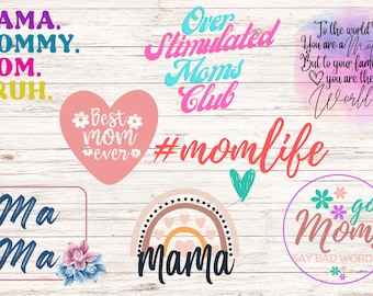 Mom Digital PNG Sublimation Bundle - Mothers Day Designs - Mother Bundle 8 Designs