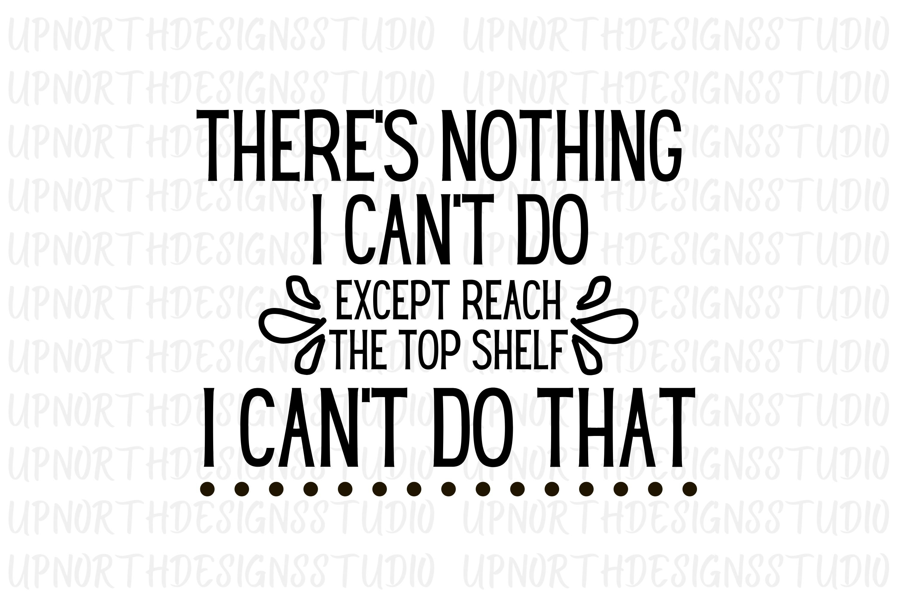 There's Nothing I Can't Do Except Reach the Top Shelf I Can't Do That