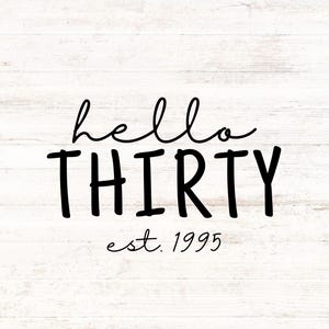 Ciao Trenta - est. 1995 Compleanno SVG/PNG Design digitale