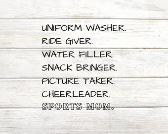 Sports Mom - SVG & PNG Digital Download