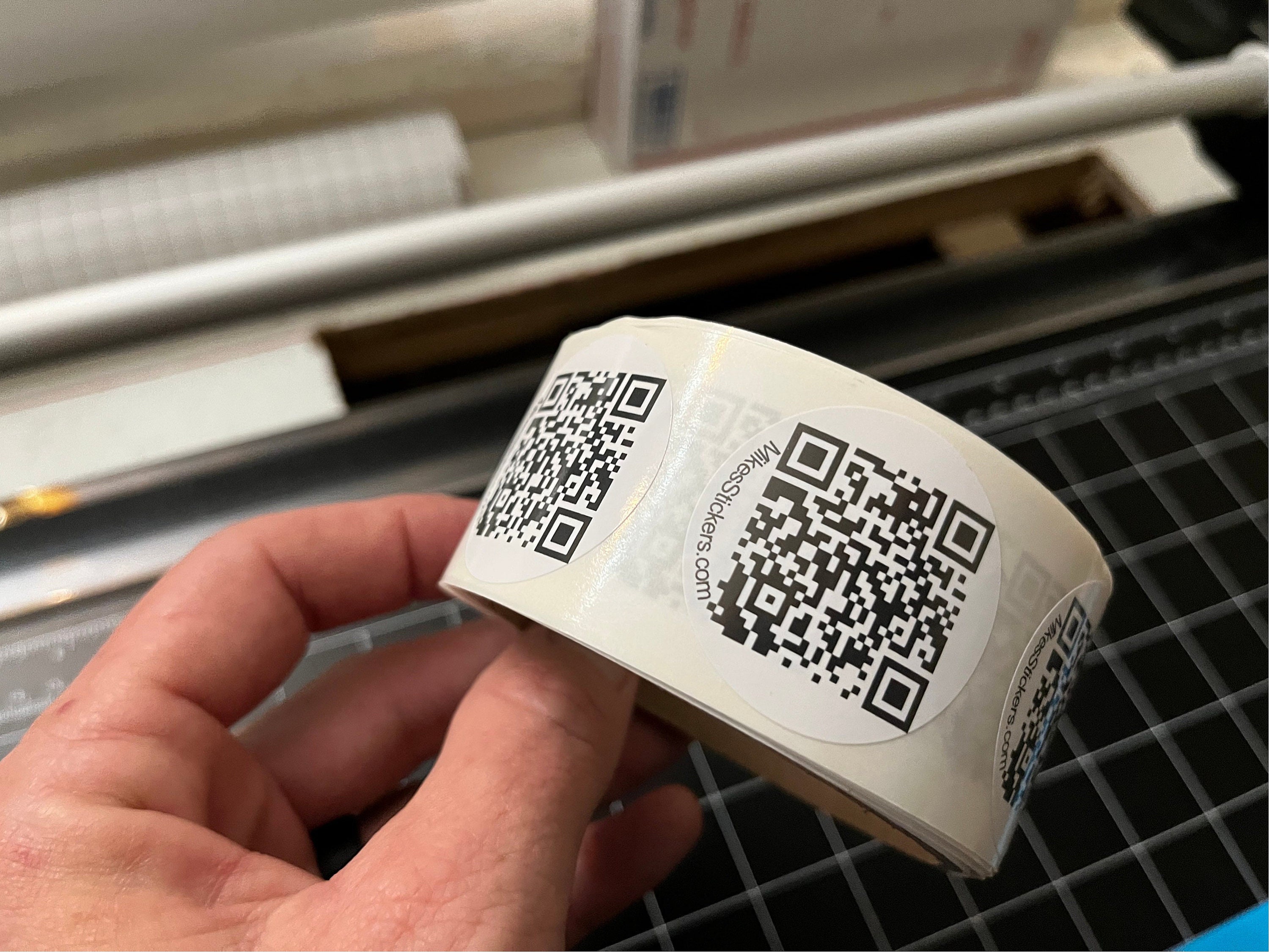 QR Code Labels on A Roll Etsy