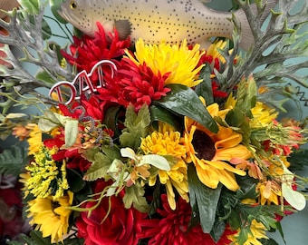 Fisherman’s Dream cemetery vase arrangement Cemetery gravesite