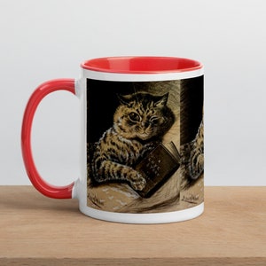 Louis Wain Cat Reading Accent Mug