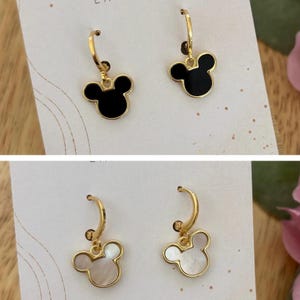 Mickey Enamel or Mother of Pearl Huggies