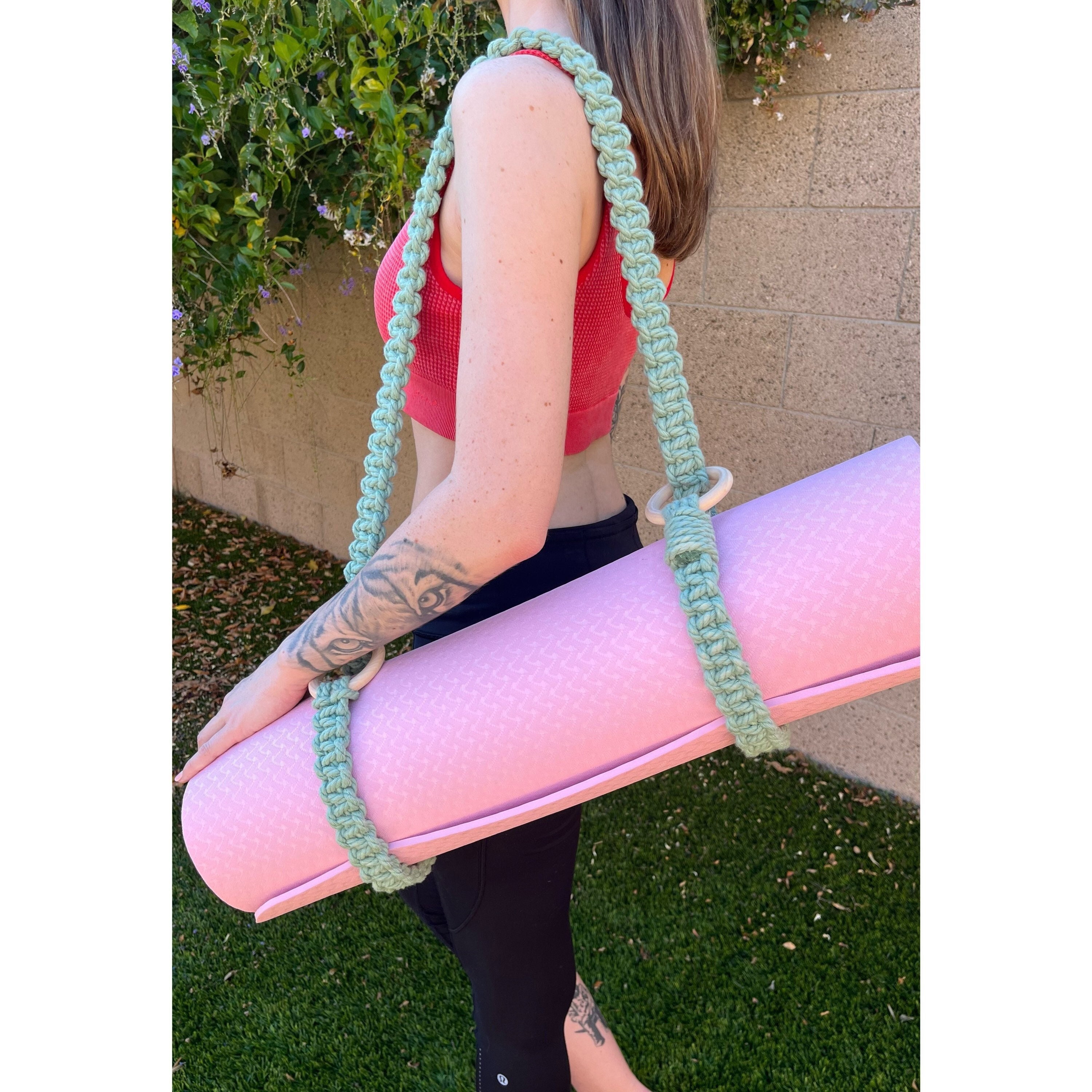 Macrame Boho Yoga Mat Carrying Strap, Flat, 100% Cotton at Rs 545.00, Carrying Straps