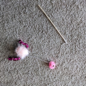 Pink Puff Ball Cat Toy #10A