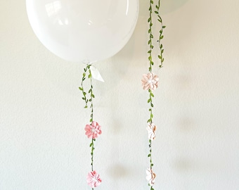 Pink Flower Balloon Tail/String/Garland/Vine for Birthdays, Showers, or Parties