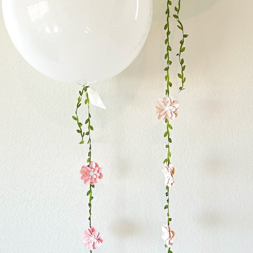 Pink Flower Balloon Tail/string/garland/vine for Birthdays Etsy