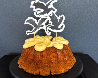 Seria Fourth Wing lub ozdoba na tort z motywem smoka na urodziny, baby shower, imprezy lub do klubu książki w stylu cesarskim, artykuły i dekoracje