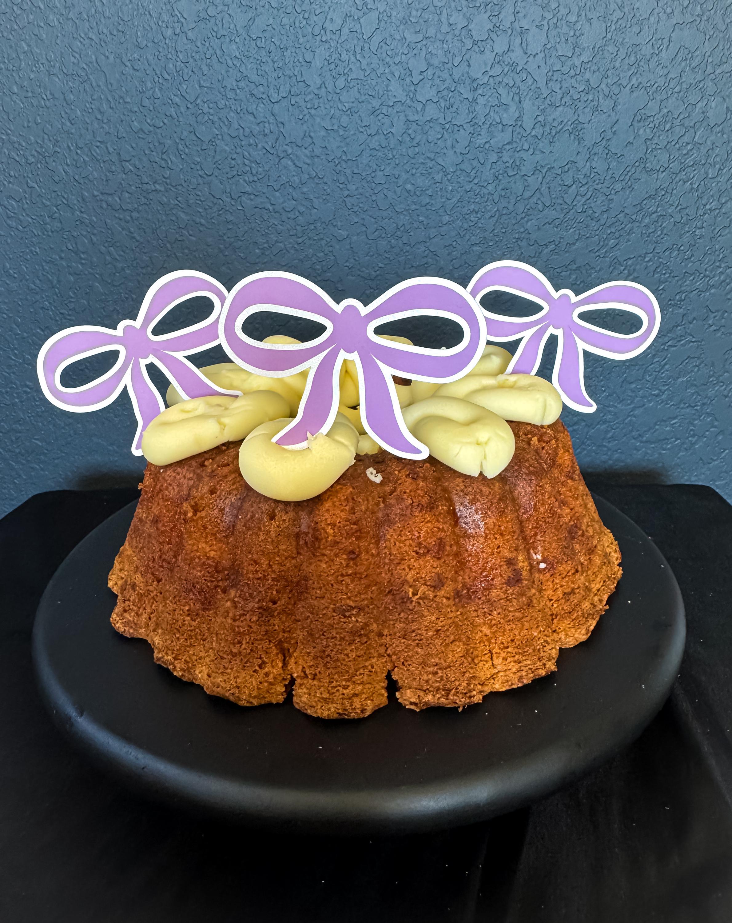 30 pezzi Decorazioni per Cupcake con Fiocco Rosa, Fiocco Decorazione Torta,Graziosi Topper per Cupcake con Fiocco Rosa, Kit di Decorazione per Cupcake,Decorazioni per Feste di Compleanno per Ragazze