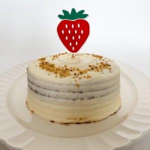 Strawberry Cake Topper Decoration for Birthday Parties, Baby Showers, or Events
