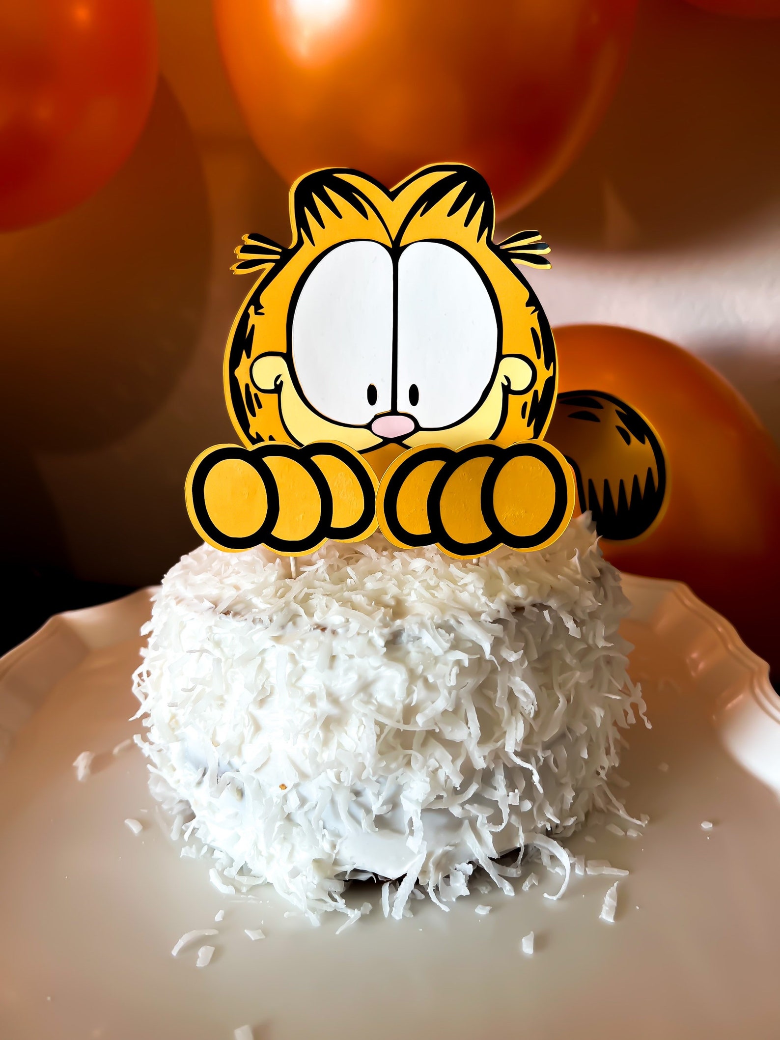 Garfield Inspired Cake Topper Decoration for Birthday Parties - Etsy