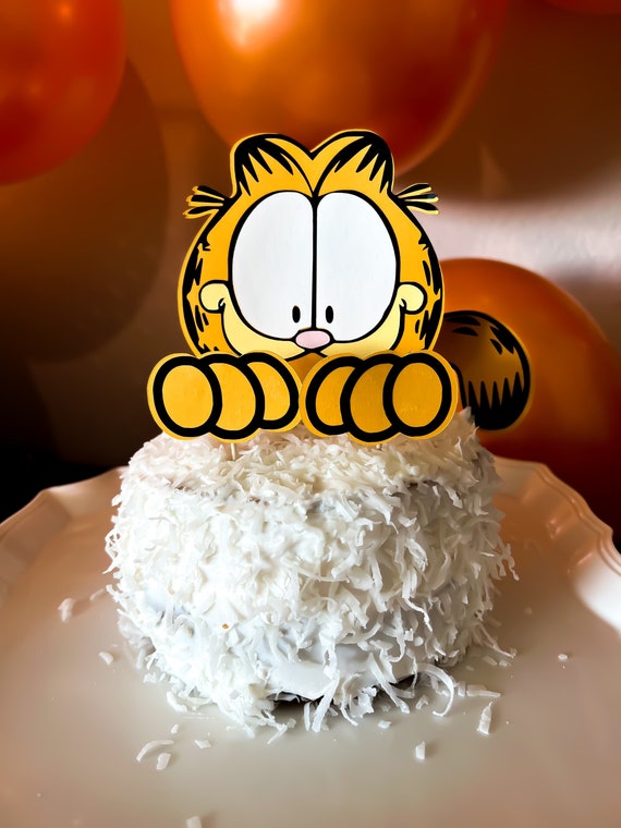 Garfield Inspired Cake Topper Decoration for Birthday Parties - Etsy Singapore