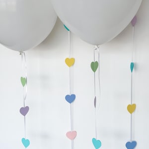Pastel Sweetheart Candy Hearts Balloon Tail/string/garland/vine for ...