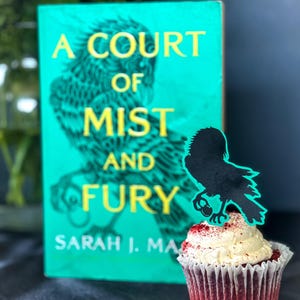 A Court of Thorns and Roses Inspired Book Covers Cupcake Toppers or Charcuterie Picks for Bookclub Meetings, Birthday Parties, or Book Event