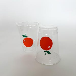 Orange Clementine Little Cutie Plastic Party Cups for Birthdays, Showers, and Parties