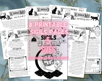 Sigils Printable For Beginners, Basics Of Sigils, Sigil Magick, Grimoire Sheets, Digital Book Of Shadows Pages,How To Make & Use Sigils