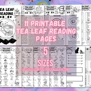 Tea Leaf Reading Set For Beginners, Basics Of Fortune Telling Kit, Grimoire Pages, Book Of Shadows Pages, Witchy Tea Cup Guide image 1