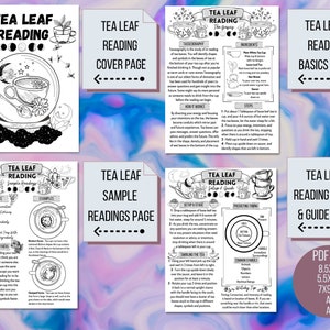 Tea Leaf Reading Set For Beginners, Basics Of Fortune Telling Kit, Grimoire Pages, Book Of Shadows Pages, Witchy Tea Cup Guide image 3