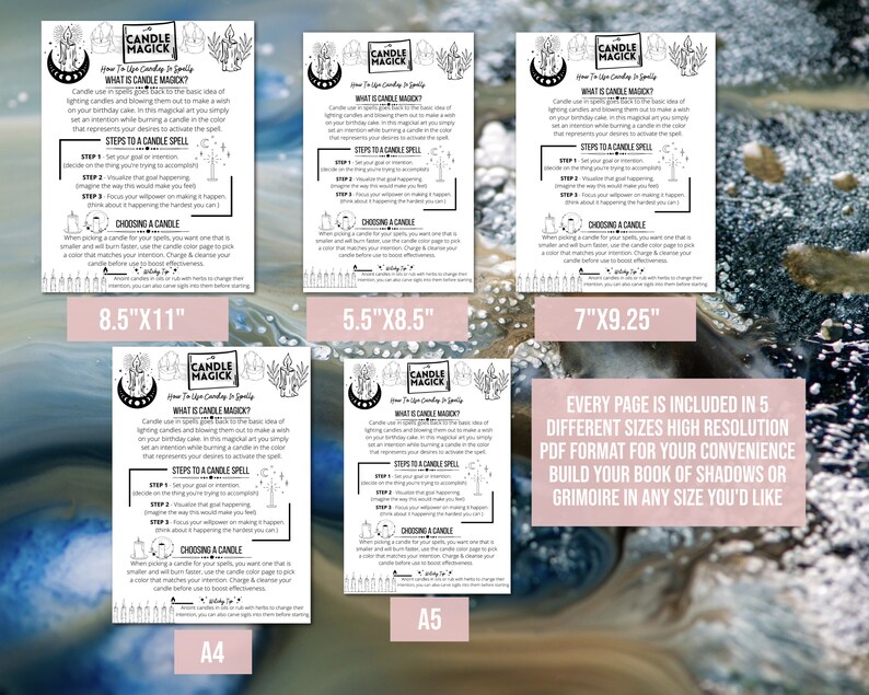 Basic Witchcraft Printable Guide Beginners, Basics of Magick Set 3 ...