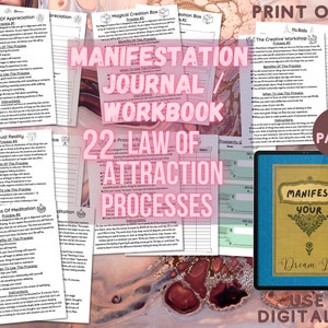Manifestation Digital Journal Workbook Planner, Abraham Hicks Guide, Printable Law Of Attraction Spiritual Planner,
