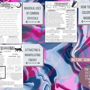 Witchcraft Basics Printable for Beginners, Basics of Magick Set 1 ...