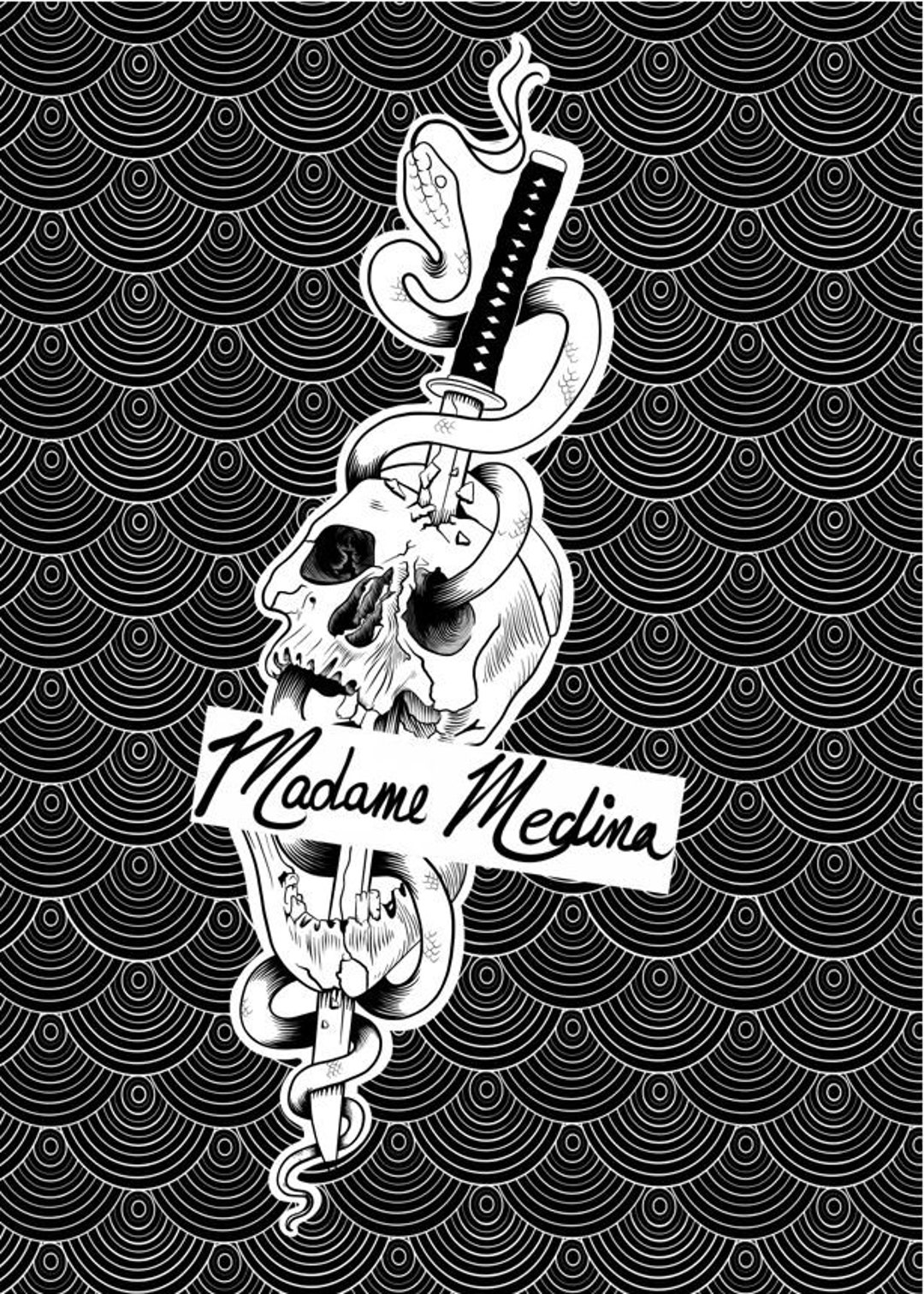 Katana Thru Skull Vector Bundle With 1911 Grips Etsy