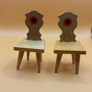 Vintage Lundby chairs.
