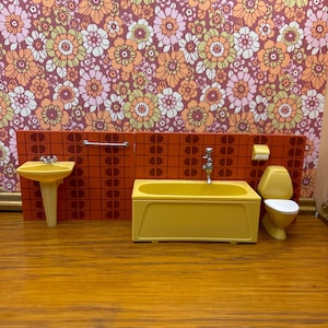 Lundby original bathroom to dollhouse