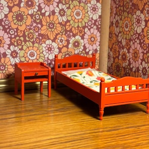 Lundby original bed set to the dollhouse