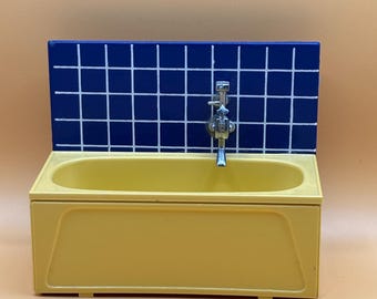 Vintage Bathroom bathtub Lundby original dollhouse