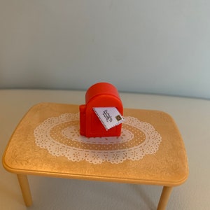 Lundby mailbox with a letter 1:16 dollhouse