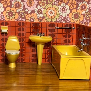 Lundby original bathroom to dollhouse