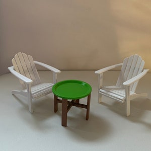 Lundby garden furniture set table and two chairs /dollhouse