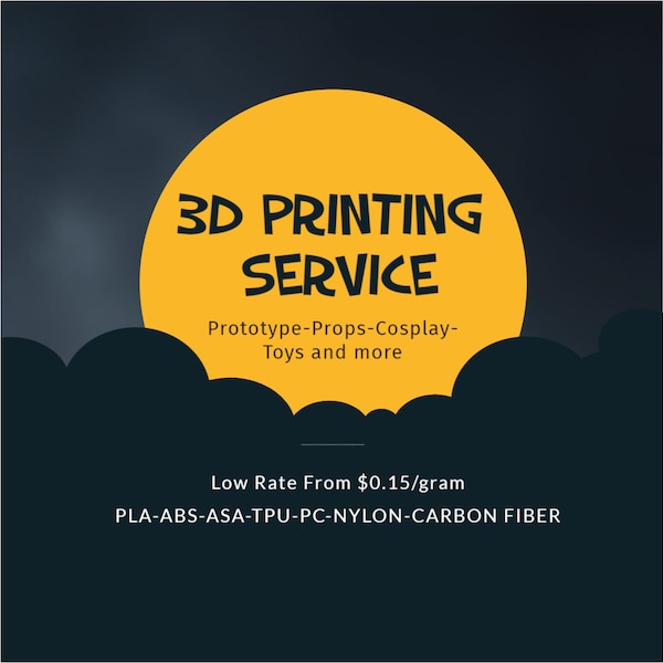 Custom 3D Printing Services - Rapid Prototyping - Props - Cosplay - Send STL file and print