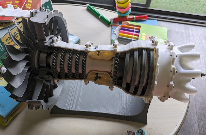 Complicated models, this can spin like a real engine.