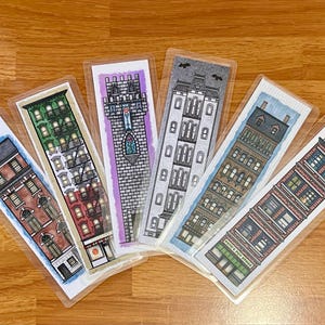 Laminated Bookmark, Architectural Digital Watercolor Illustration, Architecture Bookmarker, Multiple Buildings Available
