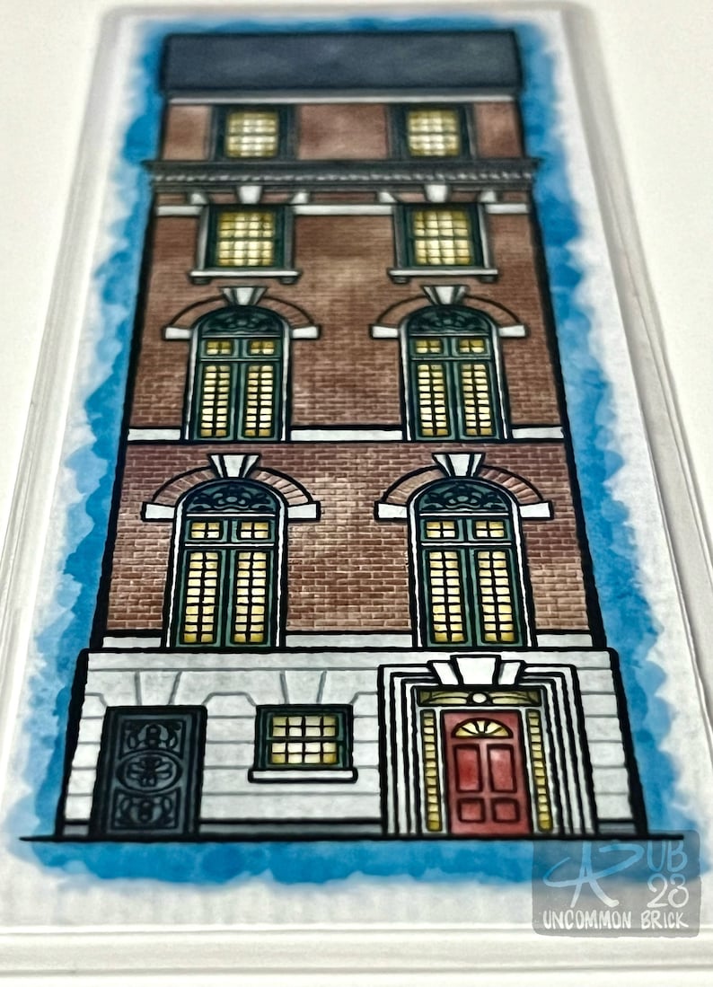 Laminated Bookmark, Architectural Digital Watercolor Illustration ...