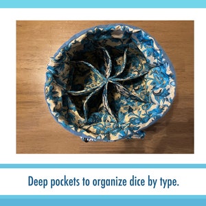 Eight Section Dice Bag With Pockets Pattern and Tutorial Sewing Pattern ...