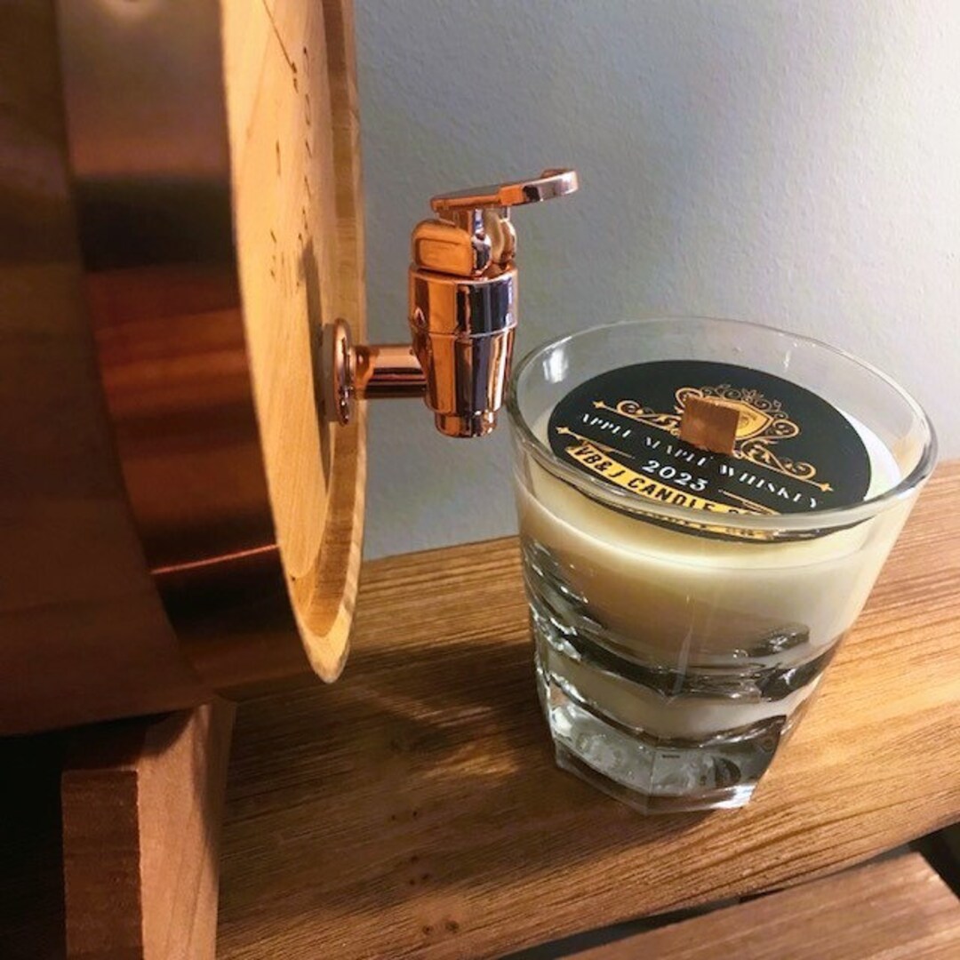 Whiskey Scented Candle Soy Wax Candle Hand Poured No Dyes Etsy