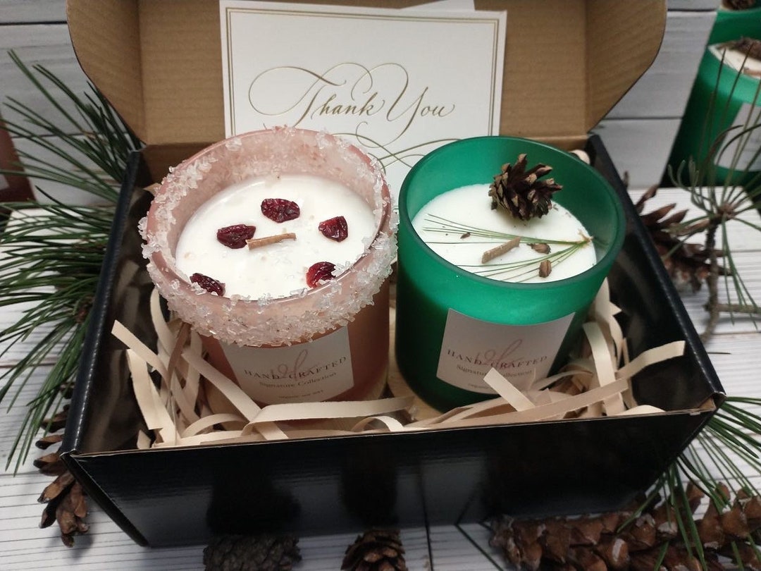 Christmas Soy Wax Candle Box Set - Etsy