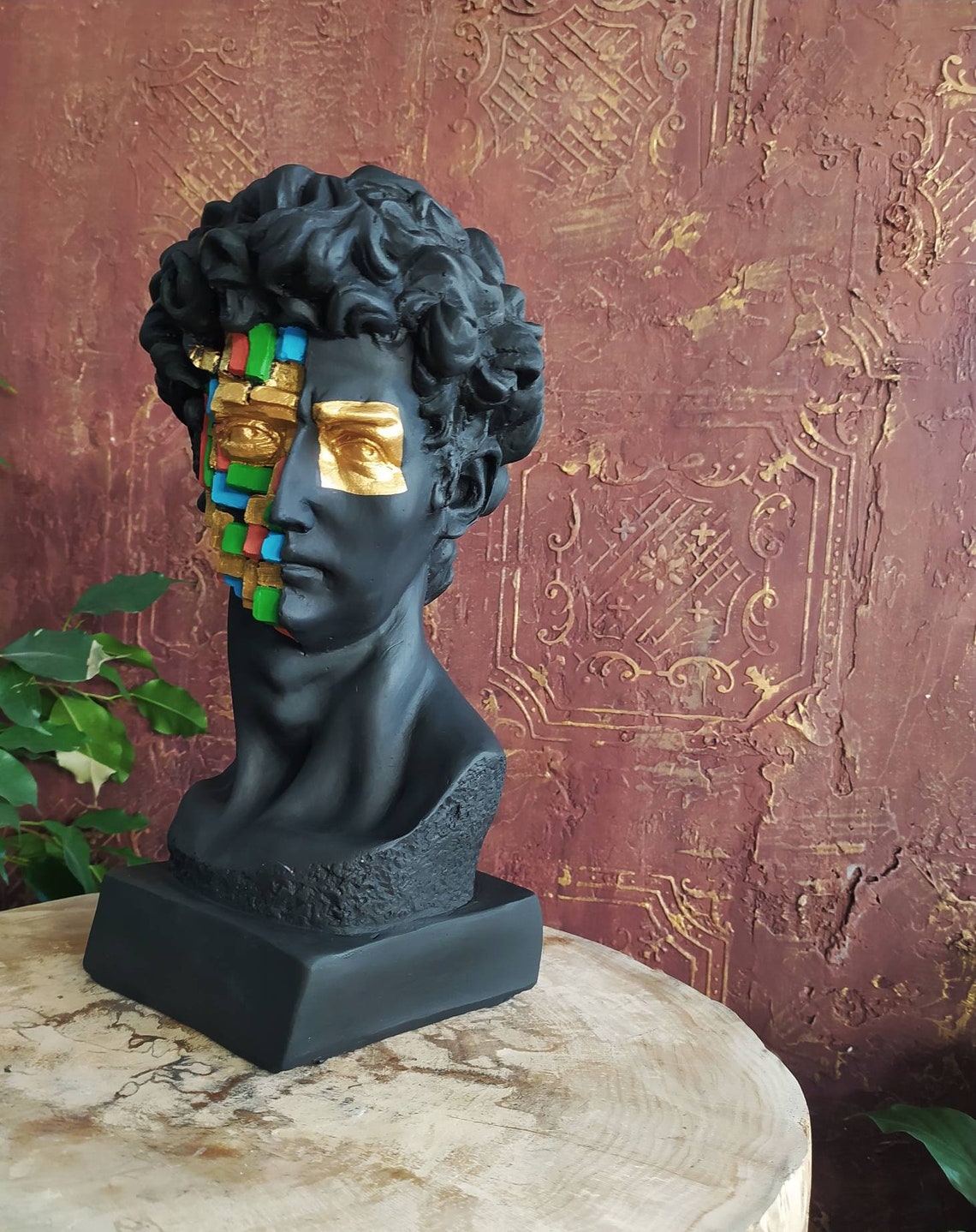 David Statue Head Decor Bust of David Greek Mythology Art Etsy