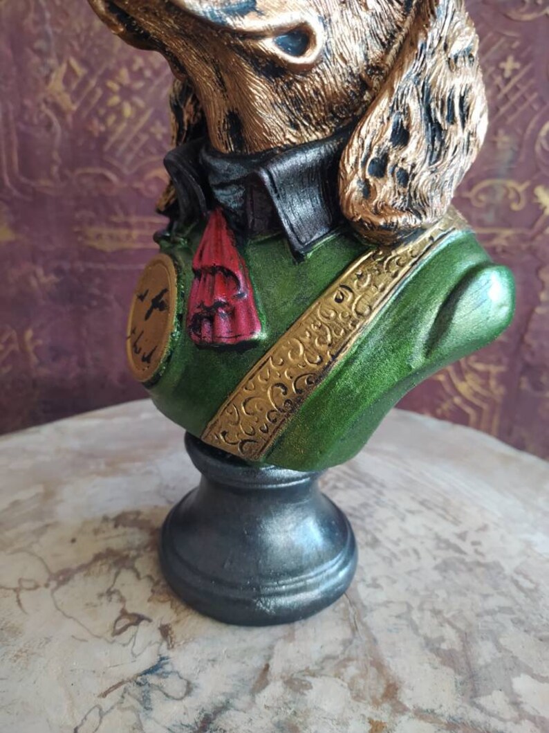 Decorative Dog Bust Statue Dog Sculpture Weird Dog Clay Etsy