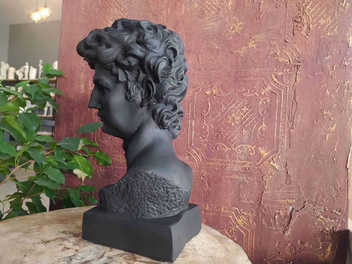 David Statue Head Decor Bust of David Greek Mythology Art Etsy